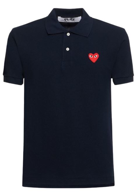 red emblem knid polo man navy COMME DES GARÇONS PLAY | AX-T006-0512